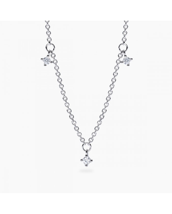 Girocollo in argento 925/°°° diamanti lab-grown
