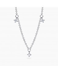Girocollo in argento 925/°°° diamanti lab-grown