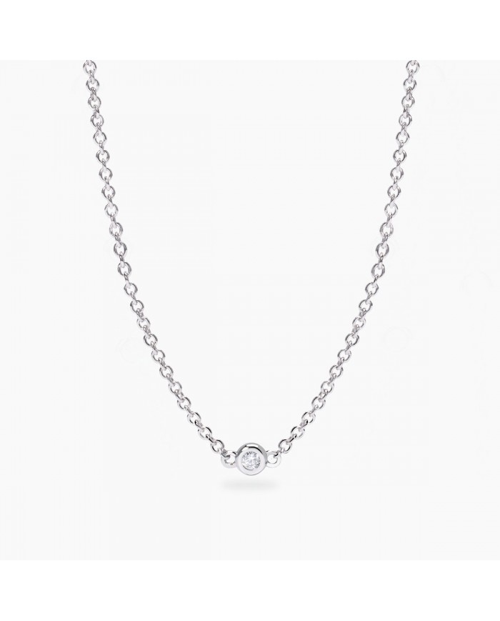 Girocollo in argento 925/°°° diamanti lab-grown