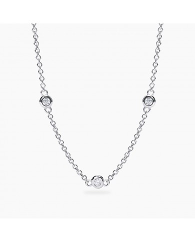 Girocollo in argento 925/°°° diamanti lab-grown