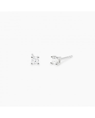 Orecchini in argento 925/°°° diamanti lab-grown