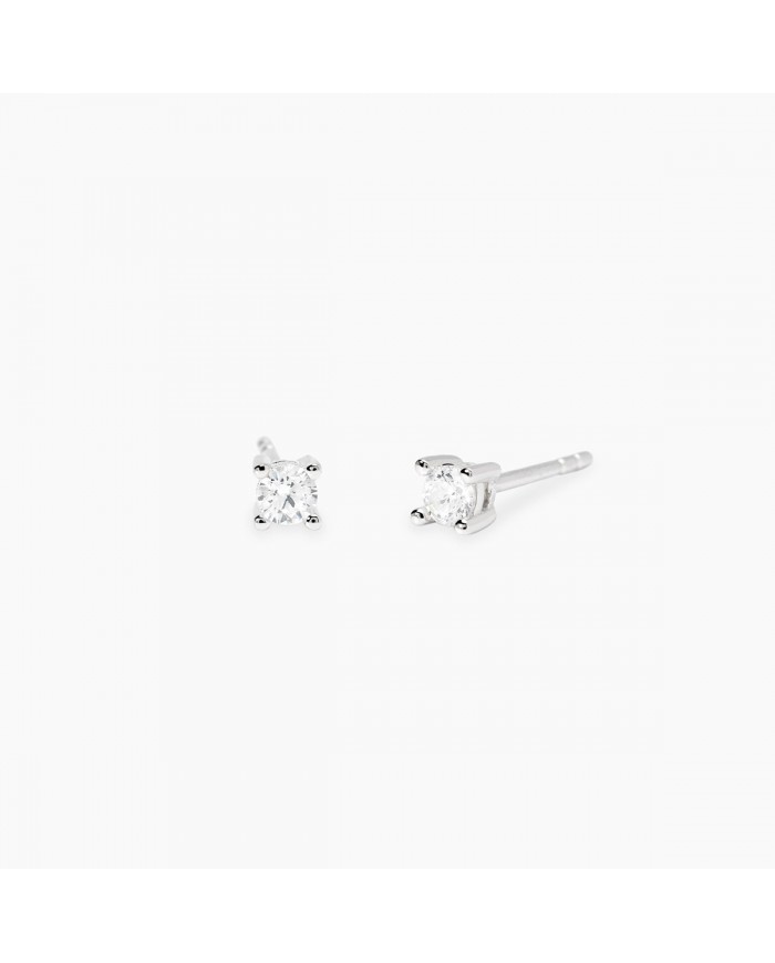 Orecchini in argento 925/°°° diamanti lab-grown