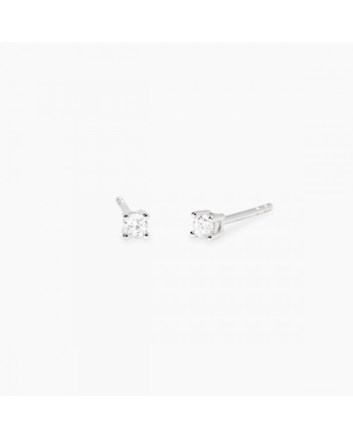 Orecchini in argento 925/°°° diamanti lab-grown