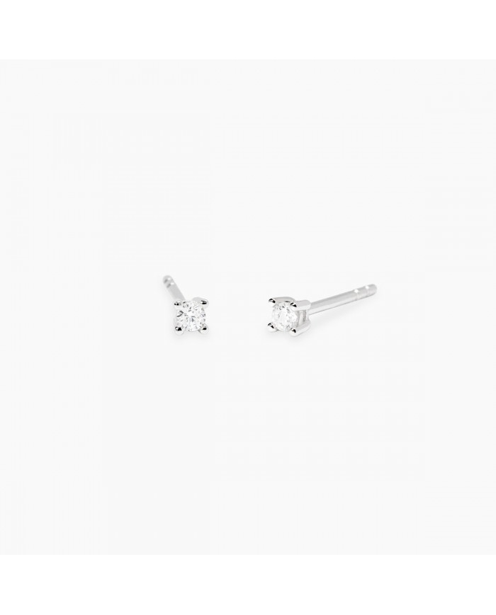 Orecchini in argento 925/°°° diamanti lab-grown