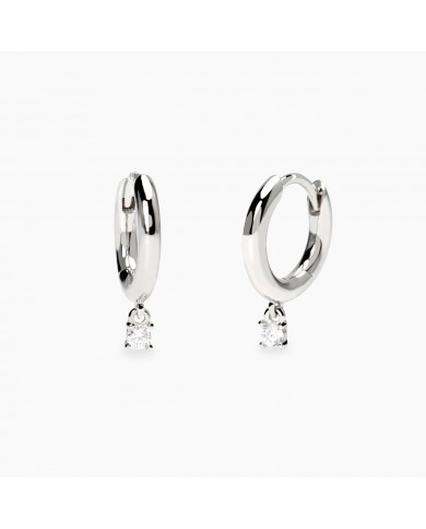 Orecchini in argento 925/°°° diamanti lab-grown