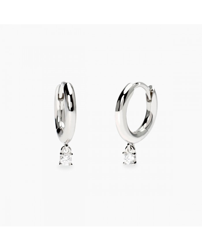 Orecchini in argento 925/°°° diamanti lab-grown