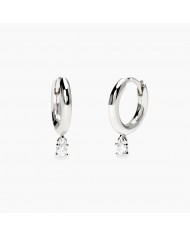 Orecchini in argento 925/°°° diamanti lab-grown