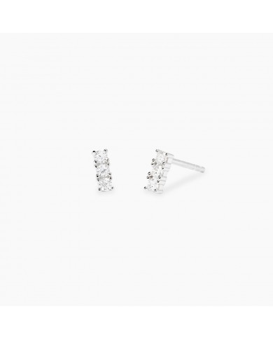 Orecchini in argento 925/°°° diamanti lab-grown