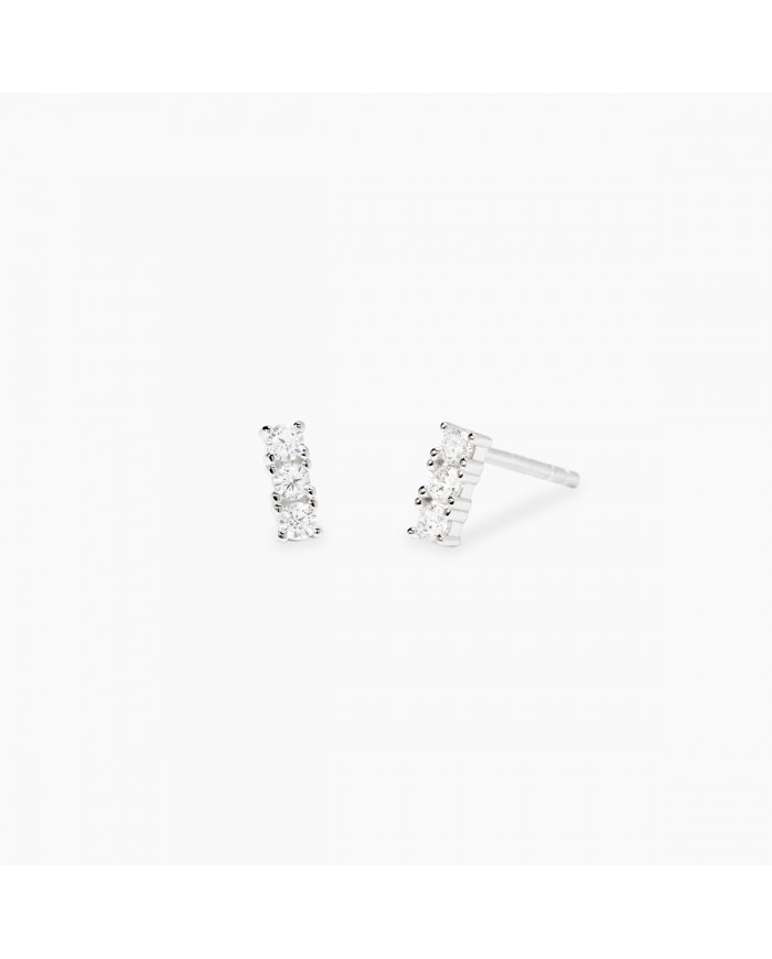 Orecchini in argento 925/°°° diamanti lab-grown