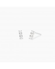 Orecchini in argento 925/°°° diamanti lab-grown