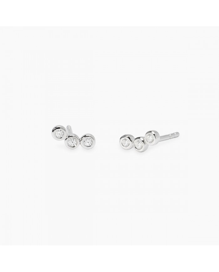 Orecchini in argento 925/°°° diamanti lab-grown