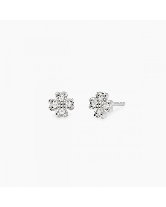 Orecchini in argento 925/°°° diamanti lab-grown