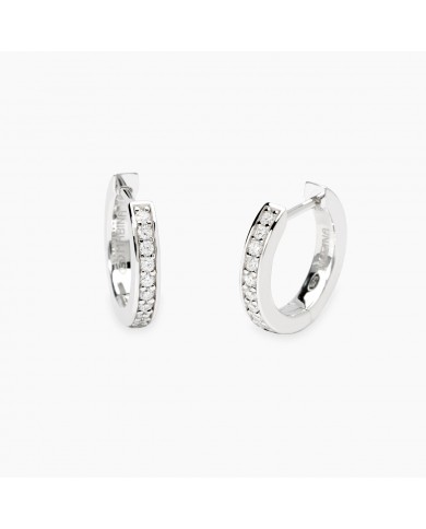 Orecchini in argento 925/°°° diamanti lab-grown