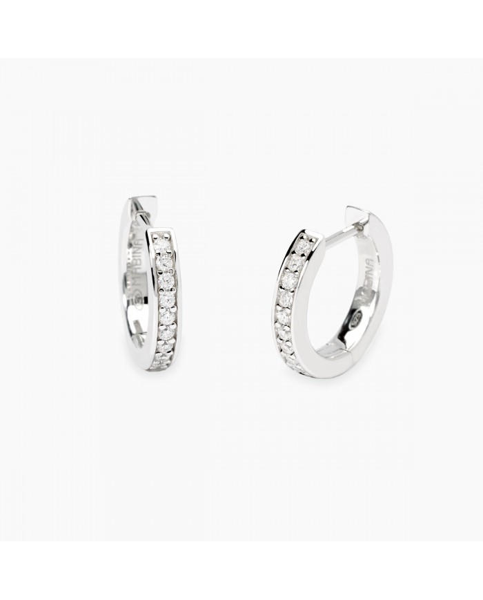 Orecchini in argento 925/°°° diamanti lab-grown