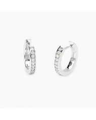 Orecchini in argento 925/°°° diamanti lab-grown