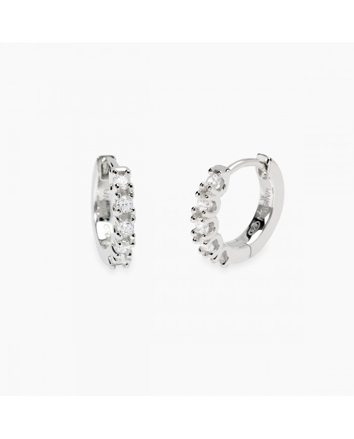 Orecchini in argento 925/°°° diamanti lab-grown