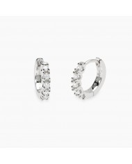 Orecchini in argento 925/°°° diamanti lab-grown