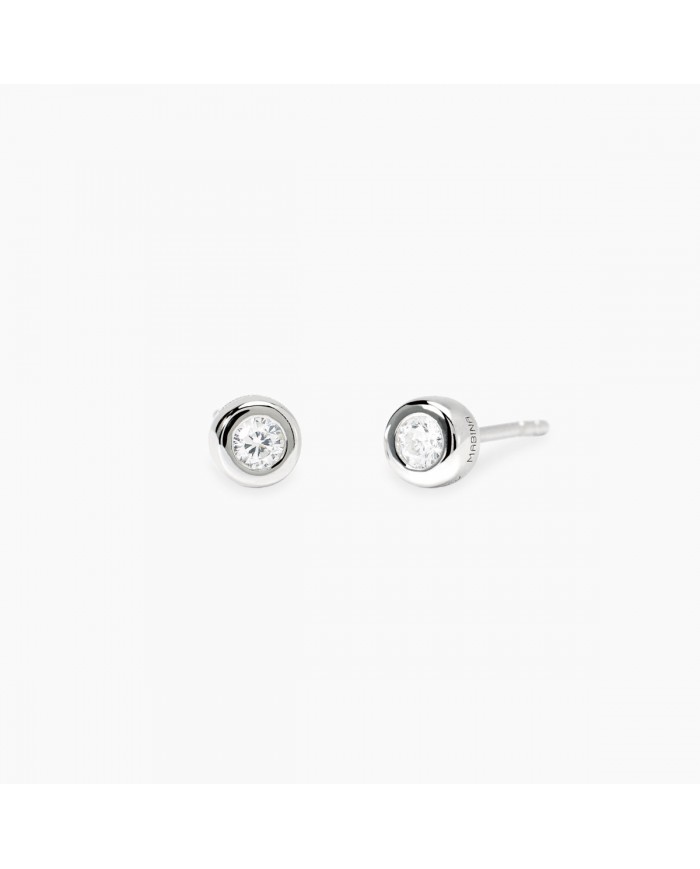 Orecchini in argento 925/°°° diamanti lab-grown