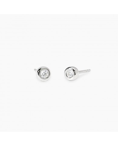 Orecchini in argento 925/°°° diamanti lab-grown