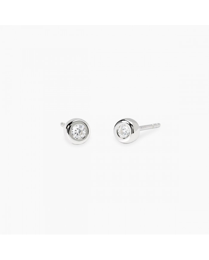 Orecchini in argento 925/°°° diamanti lab-grown