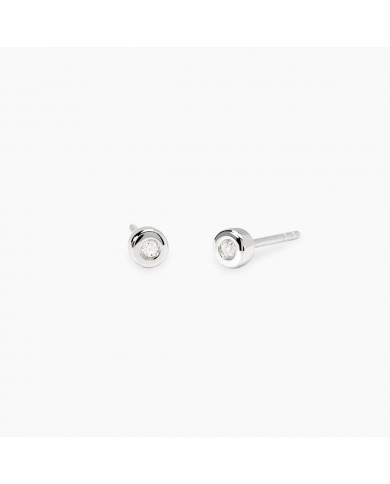 Orecchini in argento 925/°°° diamanti lab-grown