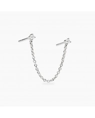 Orecchini in argento 925/°°° diamanti lab-grown