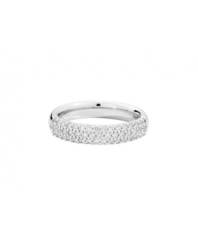 Anello RECARLO a fascia  3 file con diamanti certificati