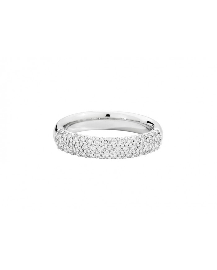 Anello RECARLO a fascia  3 file con diamanti certificati