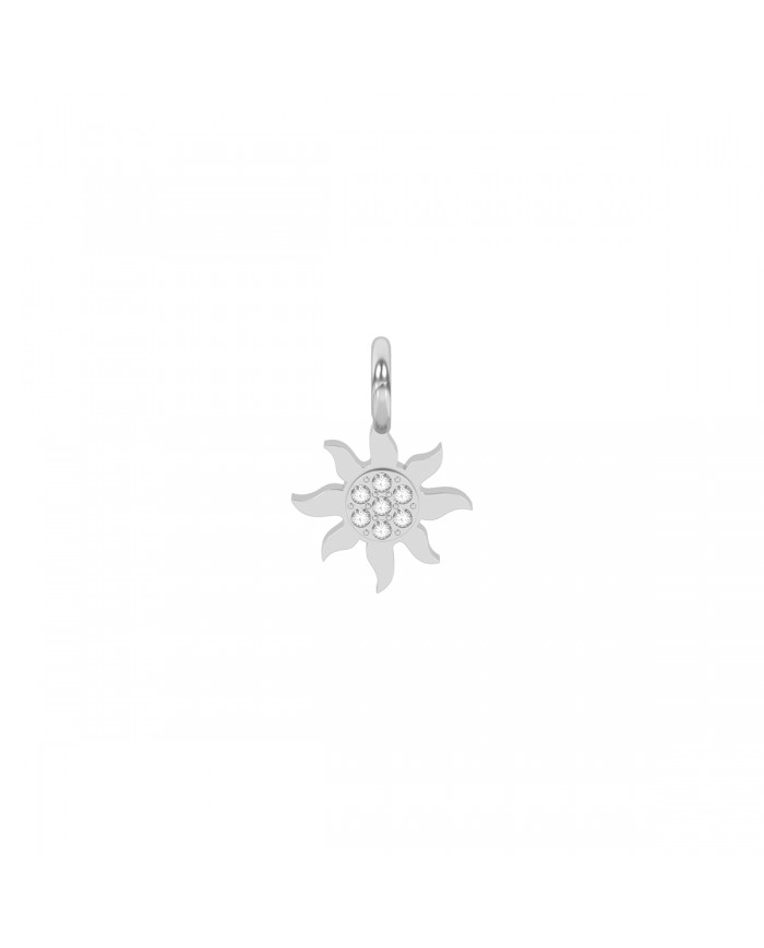 Kidult by You  Ciondolo in acciaio 316L cristalli  Sole