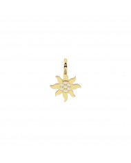 Kidult by You  Ciondolo in acciaio 316L PVD   Gold e  cristalli