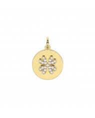 Kidult by You  Ciondolo in acciaio 316L PVD    Gold cristalli