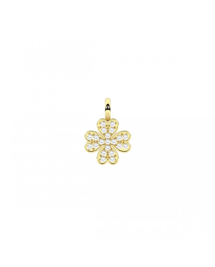 Kidult by you  Ciondolo in acciaio 316L PVD giallo cristalli