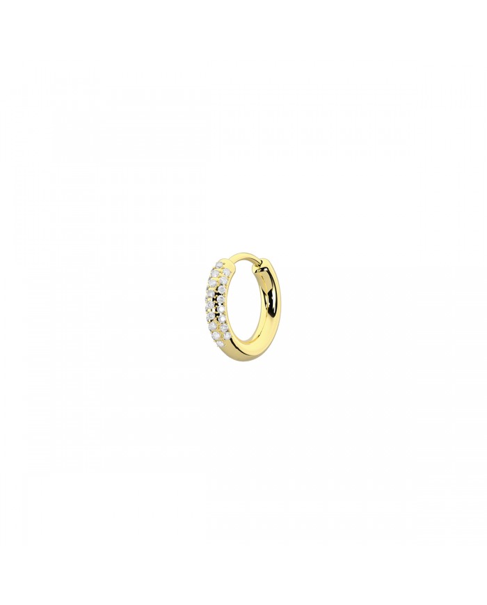 Kidult By You   Base Mono Orecchino in acciaio 316L PVD giallo cristalli