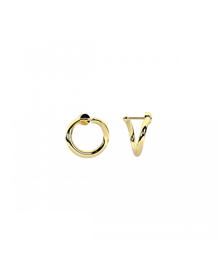 Kidult by You  Base Orecchini dx e sx  in acciaio 316L PVD giallo