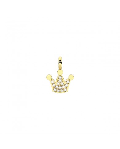 Kidult by You  Ciondolo in acciaio 316L PVD giallo cristalli