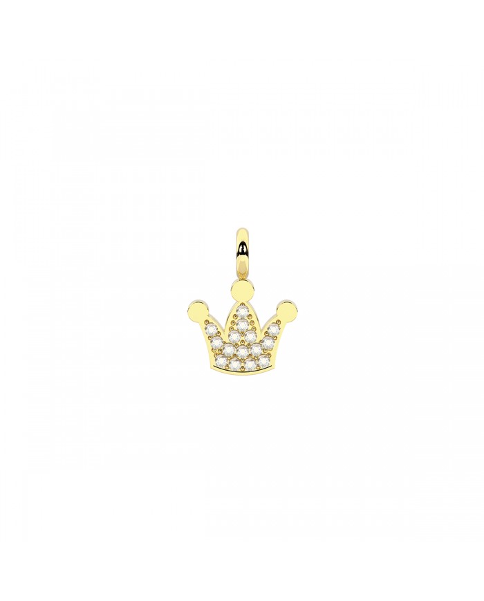 Kidult by You  Ciondolo in acciaio 316L PVD giallo cristalli