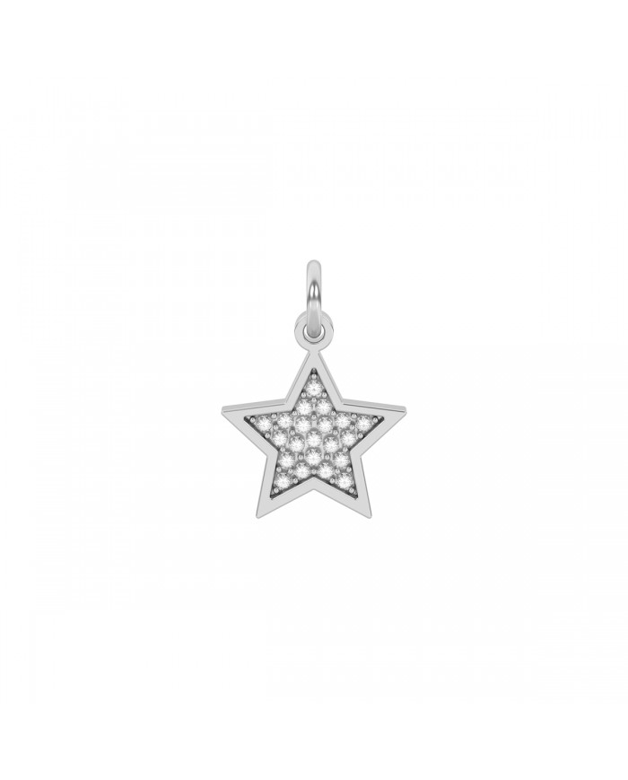 Kidult by You   Ciondolo in acciaio 316L cristalli