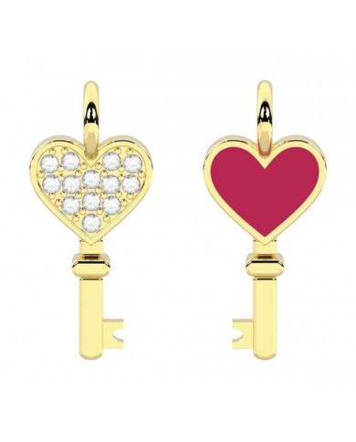 Kidult by You  Ciondolo in acciaio 316L PVD giallo smalto cris