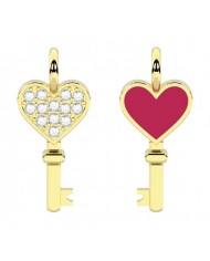 Kidult by You  Ciondolo in acciaio 316L PVD giallo smalto cris