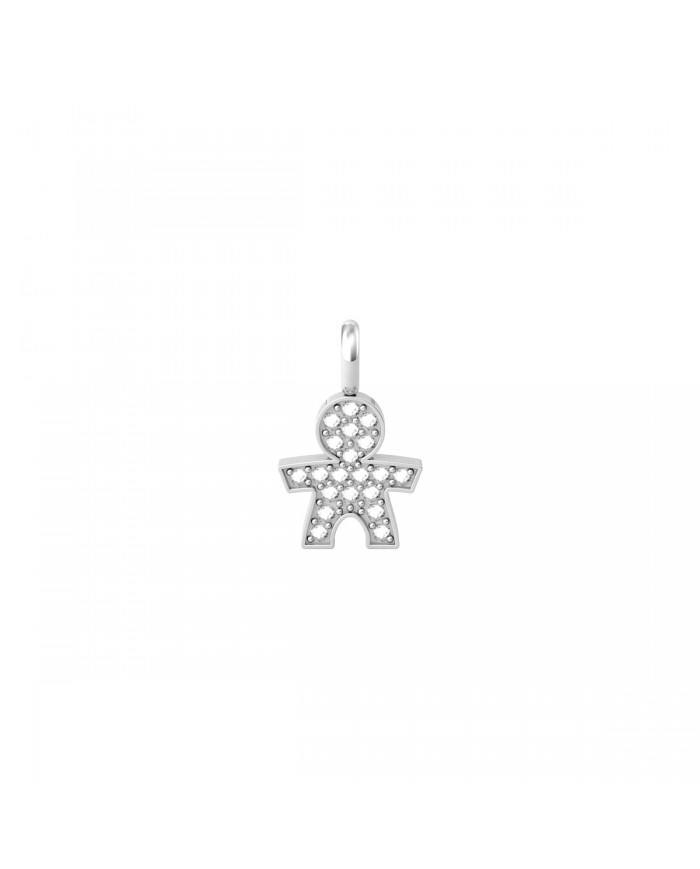 Kidult by You   Ciondolo in acciaio 316L cristalli    BOY