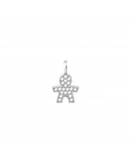 Kidult by You   Ciondolo in acciaio 316L PVD giallo cristalli   BOY