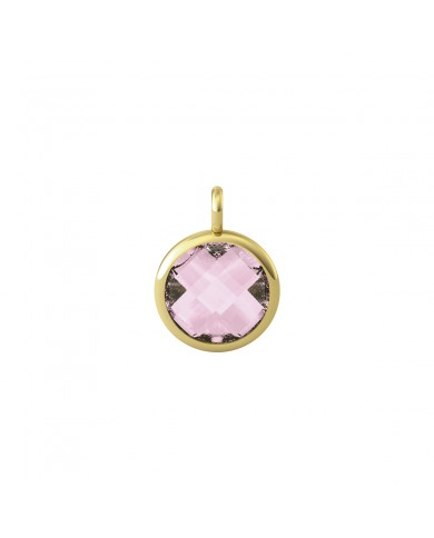 Kidult by You   Ciondolo in acciaio 316L PVD giallo    glass