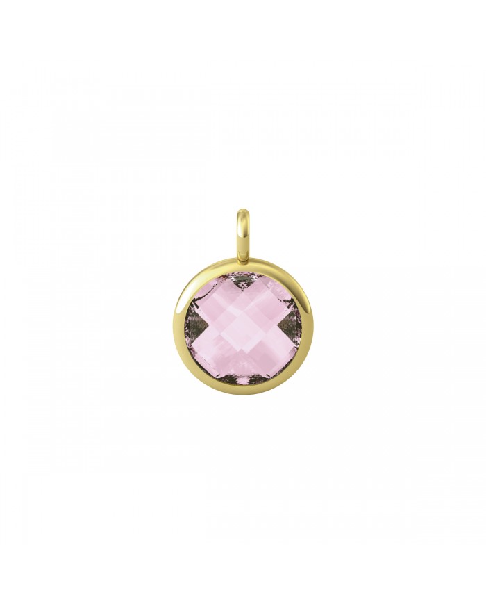 Kidult by You   Ciondolo in acciaio 316L PVD giallo    glass