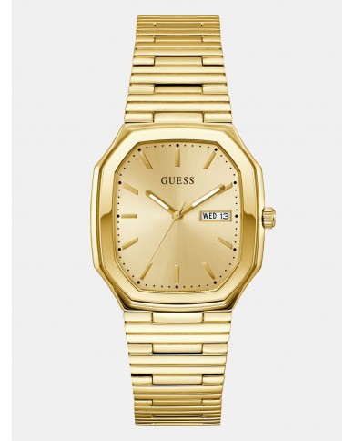 Orologio Guess uomo GUW OLIVER 3H 35 mm CHAMP.    Cinturino Acciaio Gold  Datario