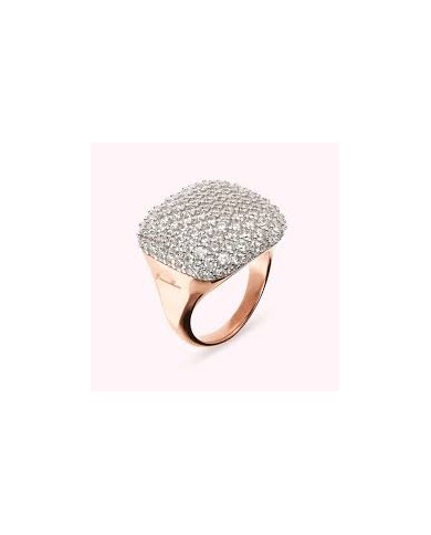 Bronzallure  Anello Placcato in oro giallo 18 K   e PAVE CZ GEMSTONE