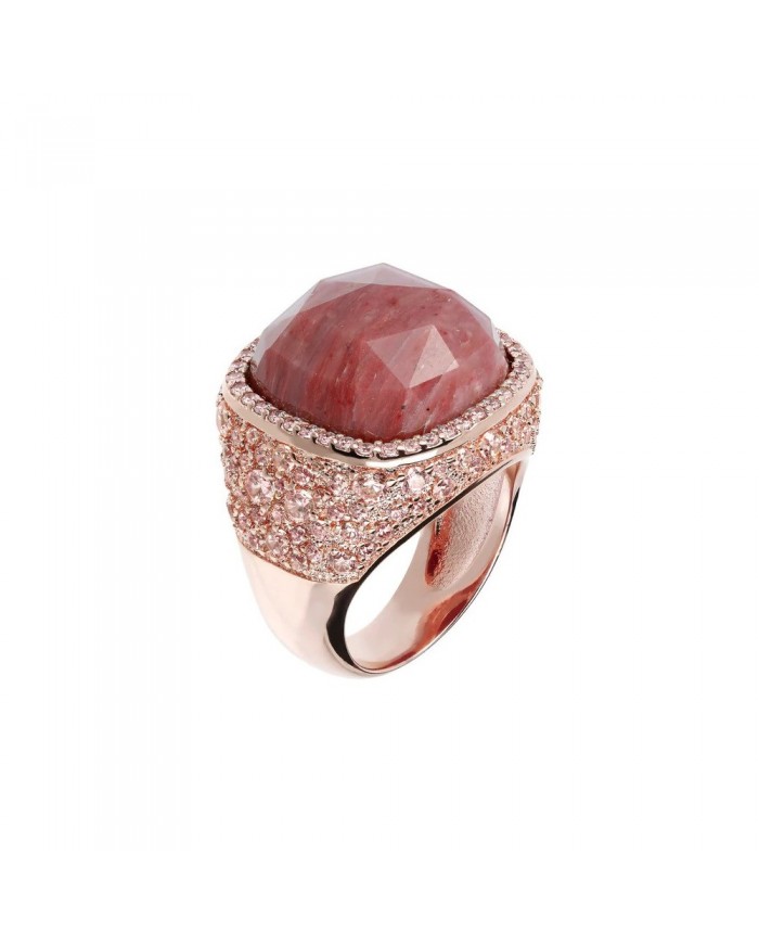 Anello Bronzallure  placcato in oro Rosa 18 K