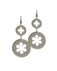 Orecchini in argento 925 rodiato oro bianco 24ct a 1mcr COLLEZIONE ROSONI