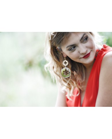 Orecchini in argento 925 rodiato oro bianco 24ct a 1mcr COLLEZIONE ROSONI