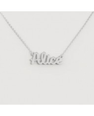 Luca Barra collana Croce in acciaio con cristalli bianchi