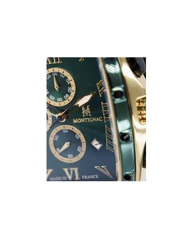 MONTIGNAC orologio AUTO 53,7X45mm GREEN BLACK SS MESH BAND